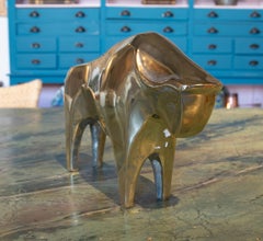 1970s Spanish Solid Bronze Bull