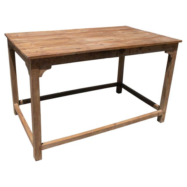 Backery Work Table 1980s Spanish Bakery Work Table with Steel Legs For Sale at 1stDibs