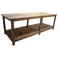 Mesa de sastre española de madera de los años 70