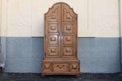 1970's Spectacular Hollywood Regency Tall Dresser/ Wood Panelled Doors Modernage