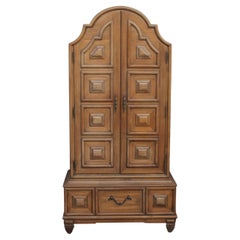 Retro 1970's Spectacular Hollywood Regency Tall Dresser/ Wood Panelled Doors Modernage