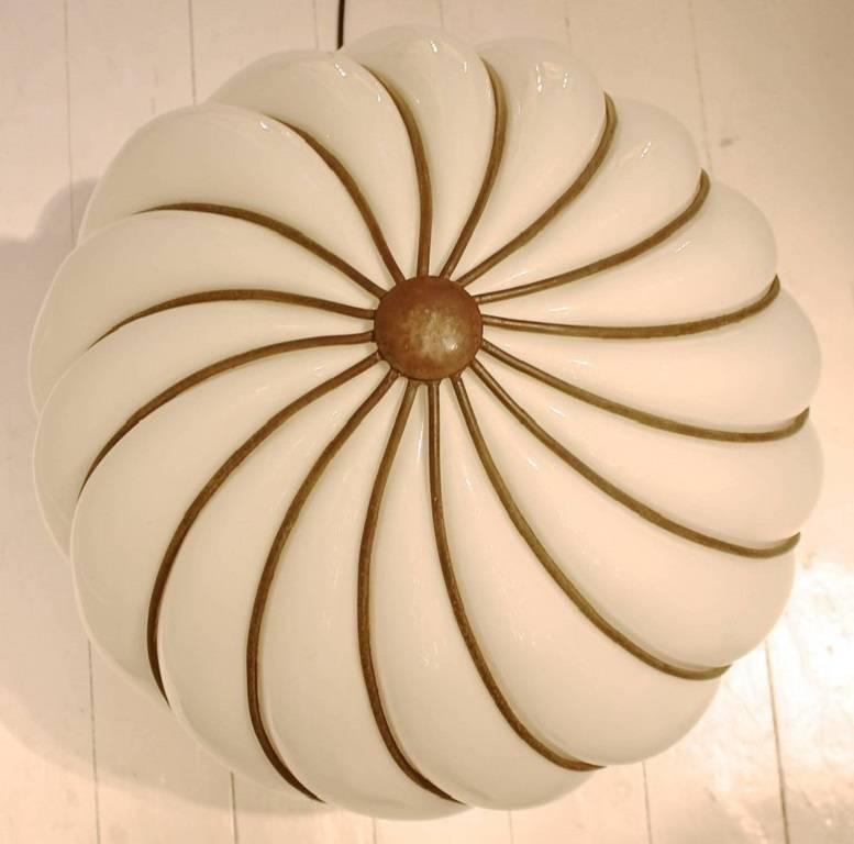 Italian 1970s Spheric Murano Glass Table Lamp