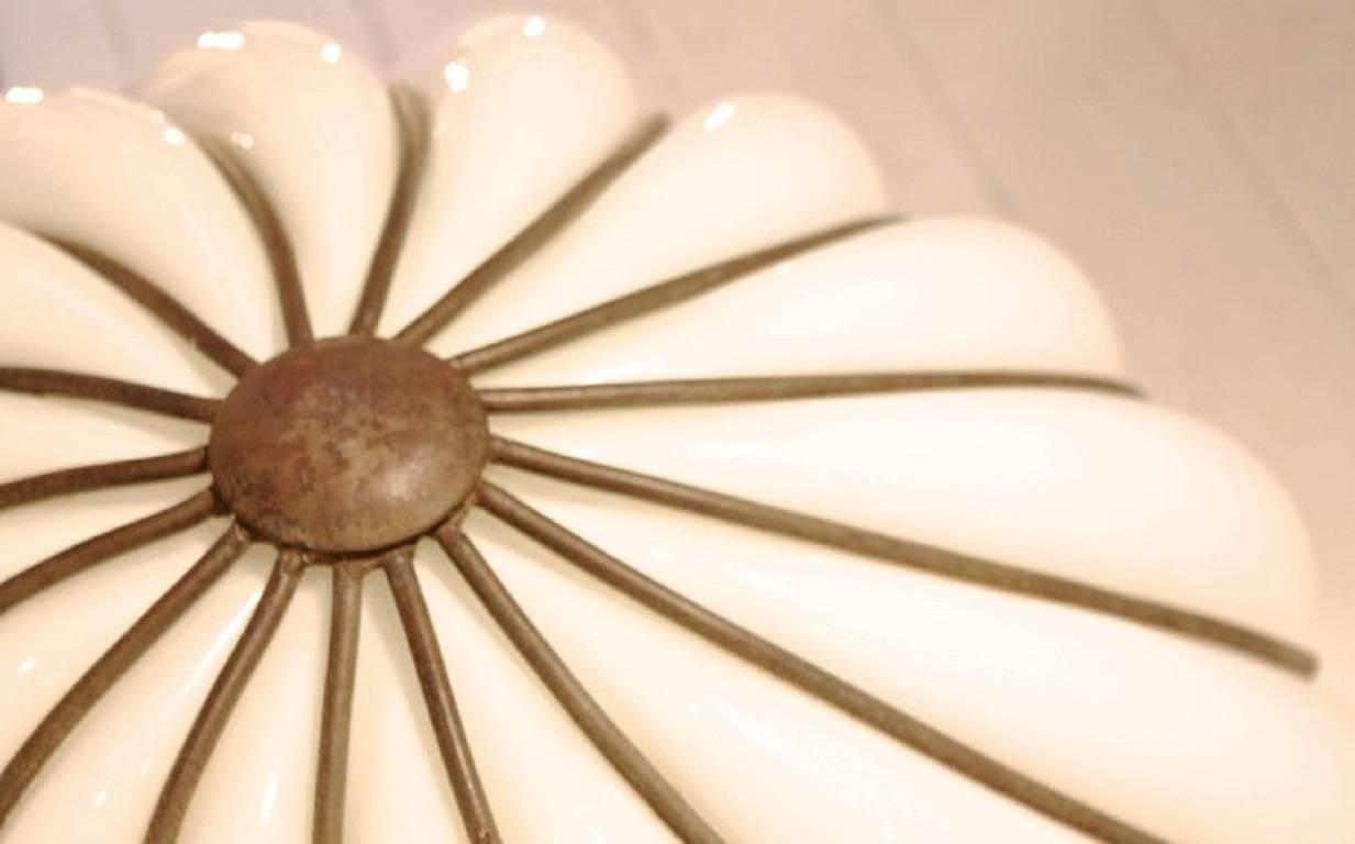 Gilt 1970s Spheric Murano Glass Table Lamp
