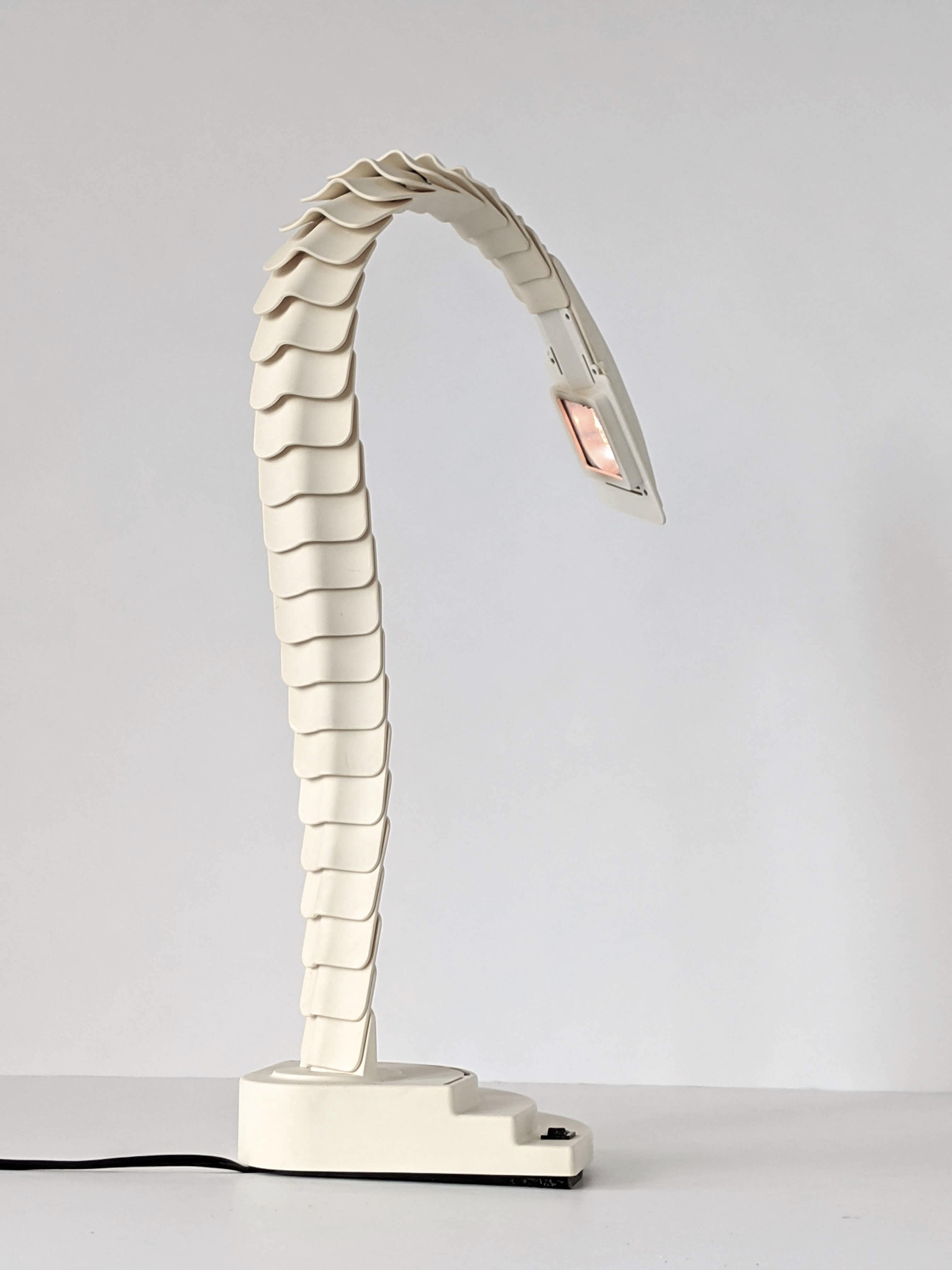 1970s Spine Shaped 'Proteo' Halogen Table Lamp, Italy For Sale 1