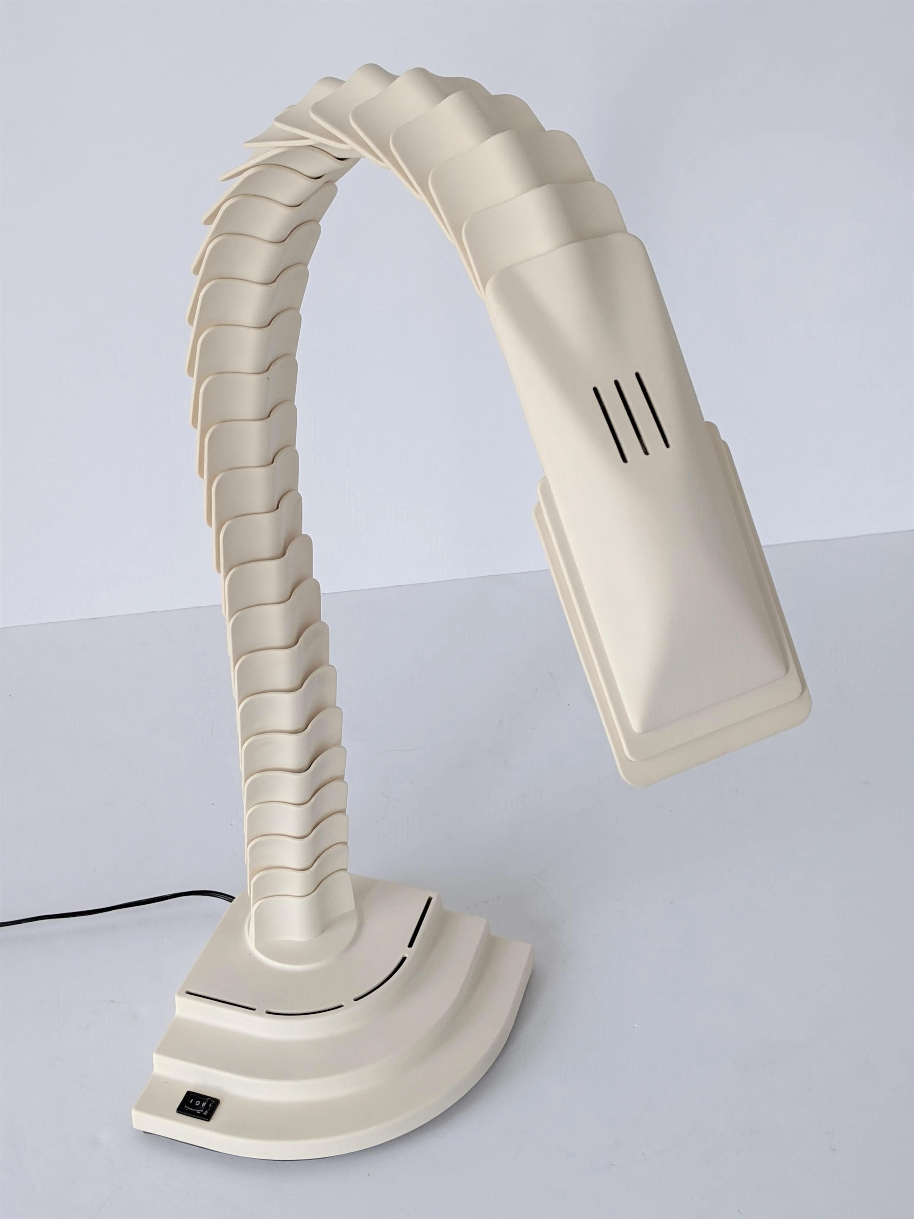Italian 1970s Spine Shaped 'Proteo' Halogen Table Lamp, Italy For Sale