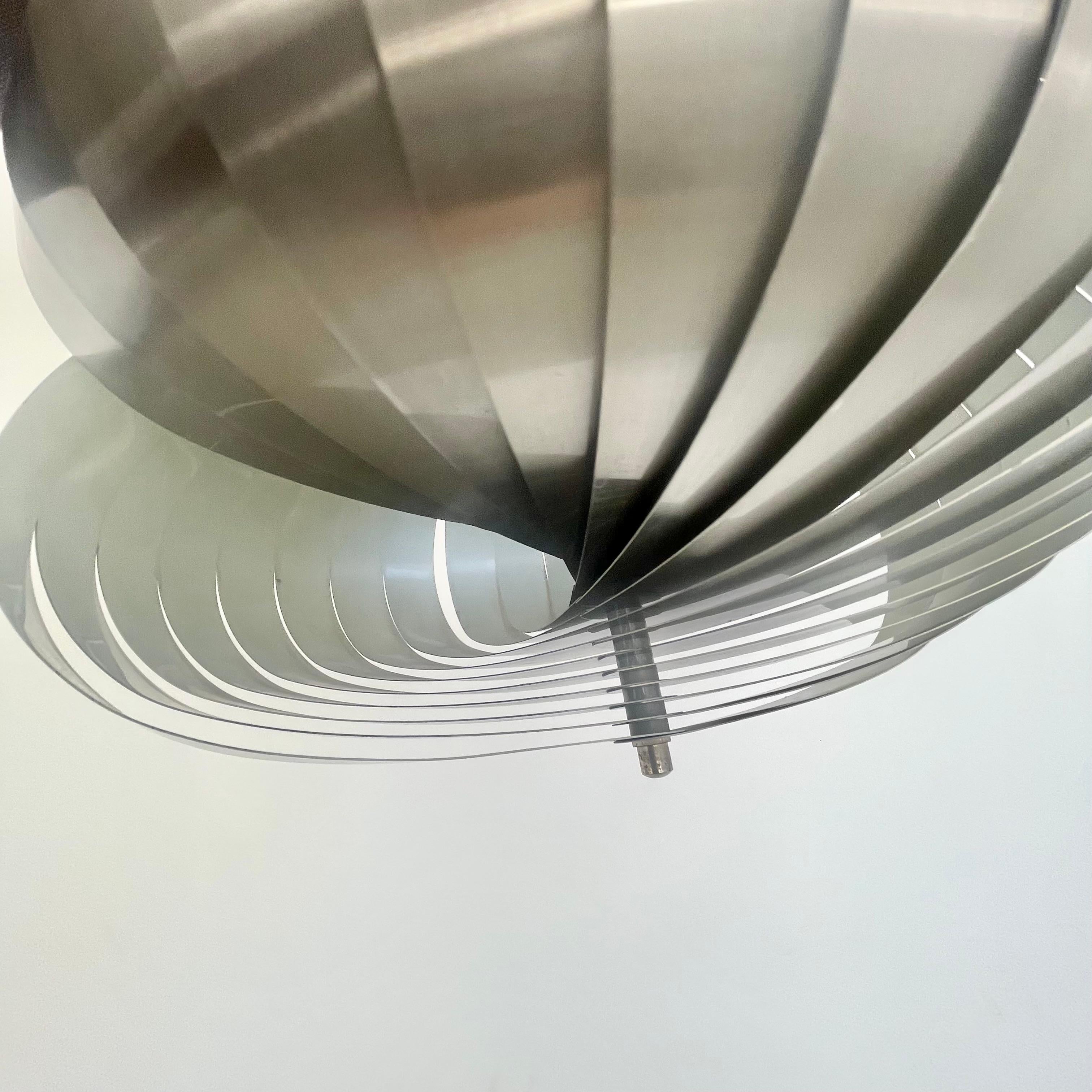 Lustre cinétique en spirales des années 1970 par Henri Mathieu 7