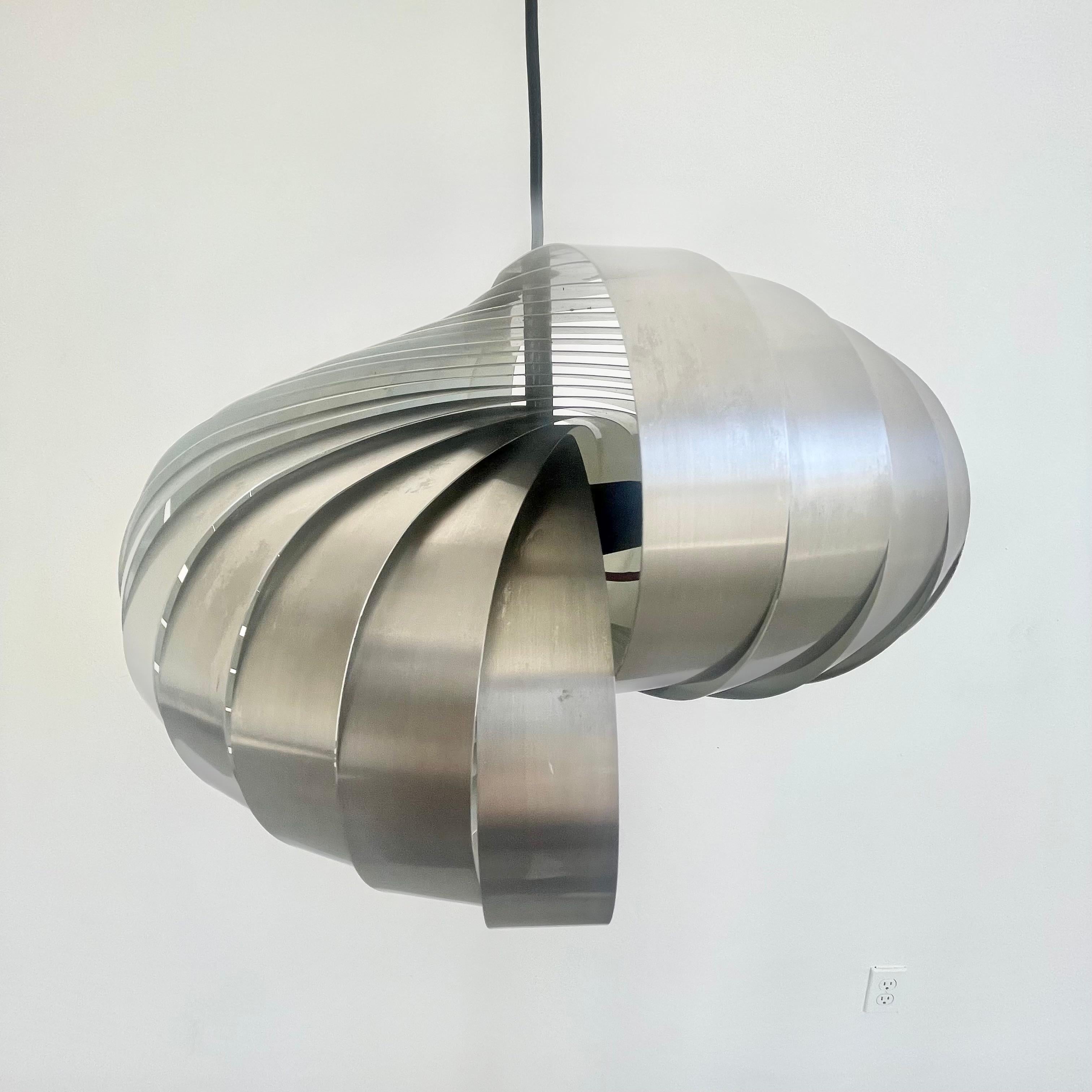 italien Lustre cinétique en spirales des années 1970 par Henri Mathieu