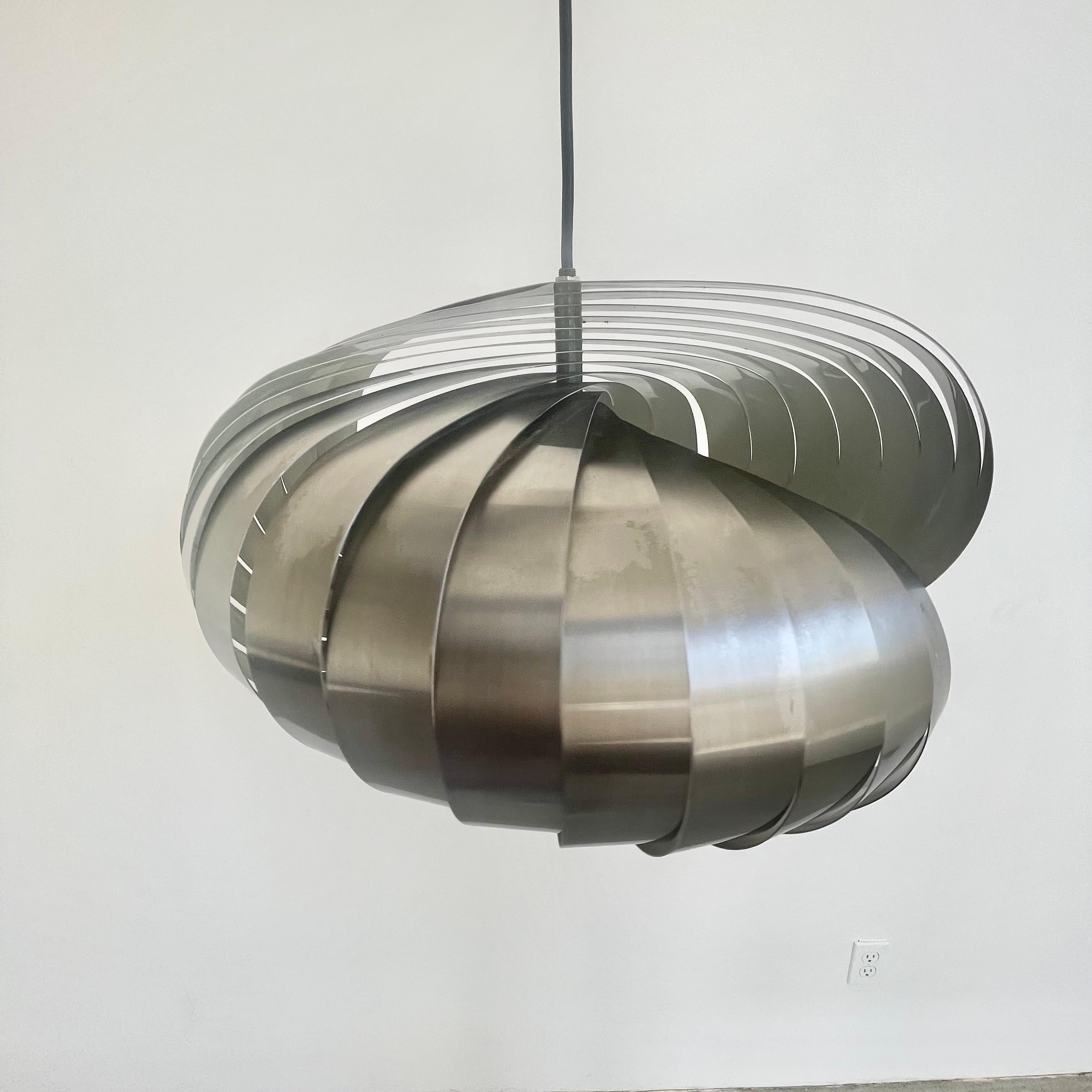 Lustre cinétique en spirales des années 1970 par Henri Mathieu 2