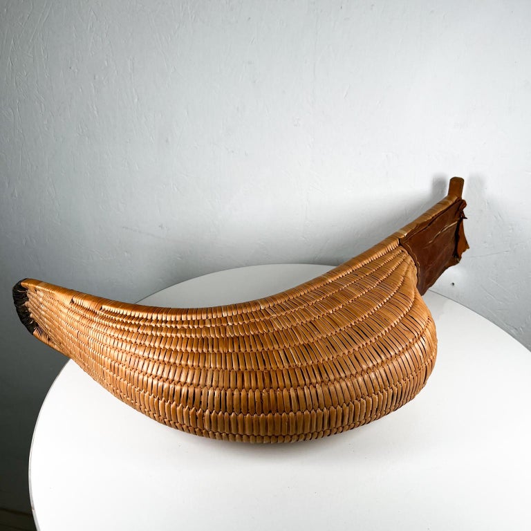 1970s Sport Vintage Cesta Curved Basket Catch All Jai Alai from Mexico