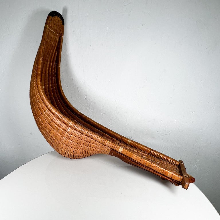 1970s Sport Vintage Cesta Curved Basket Catch All Jai Alai from Mexico