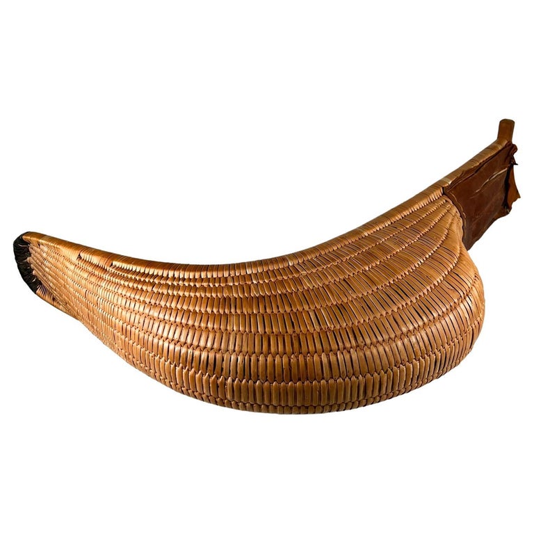 1970s Sport Vintage Cesta Curved Basket Catch All Jai Alai from Mexico