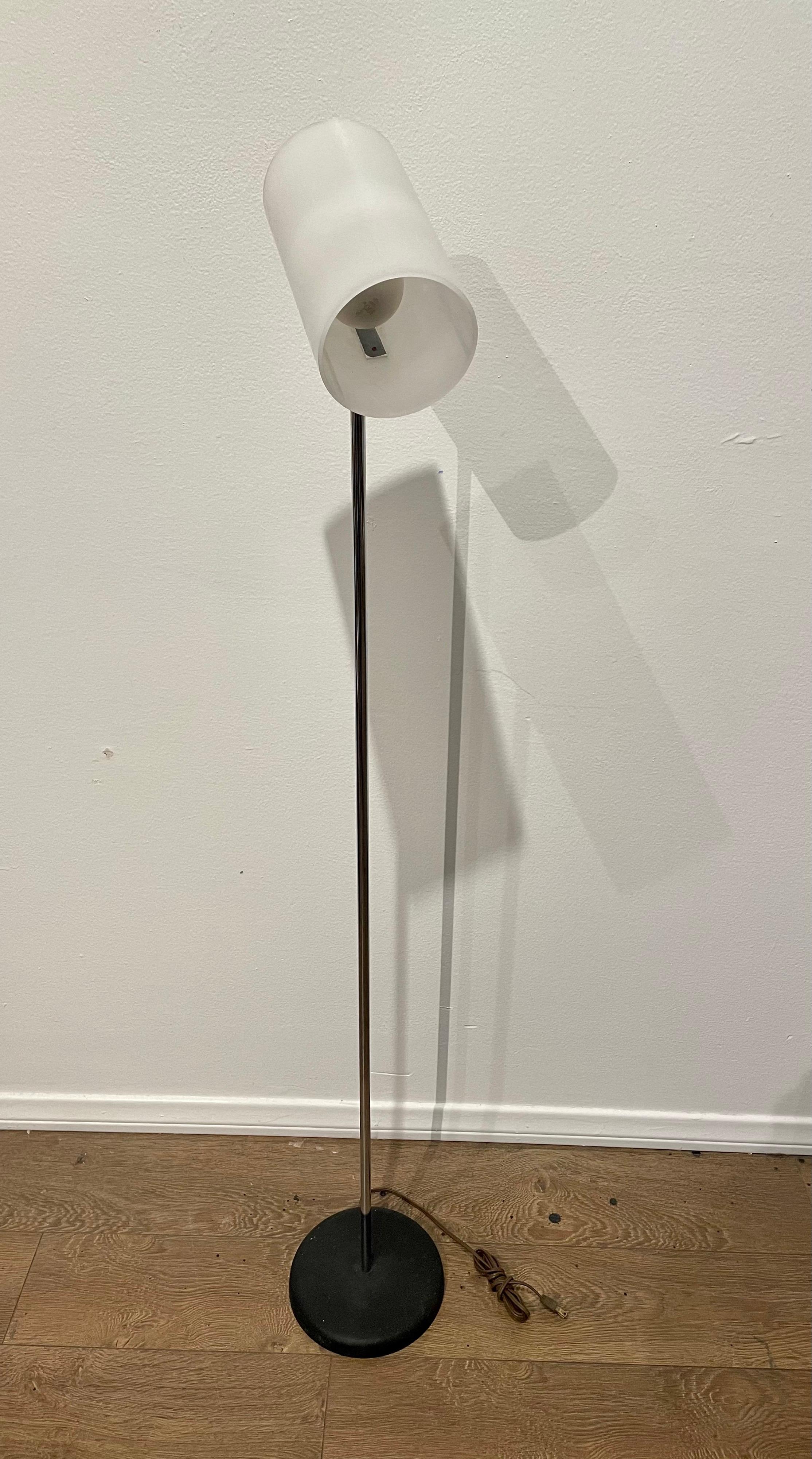 North American 1970's Spot Floor Lamp by Lightolier with Movable Head