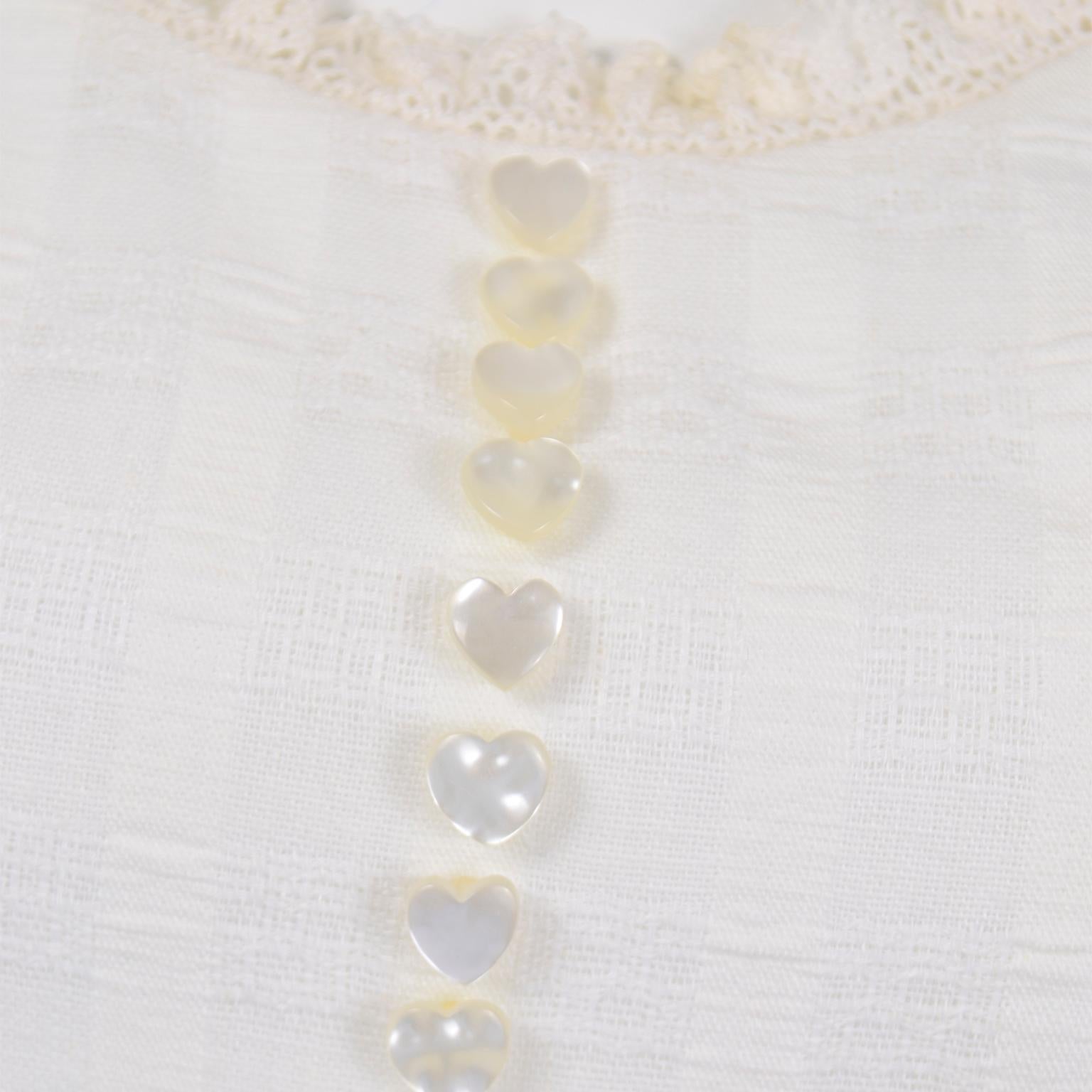 1970s Spring Bride Victorian Inspired Vintage Ivory Cotton Applique Maxi Dress 5