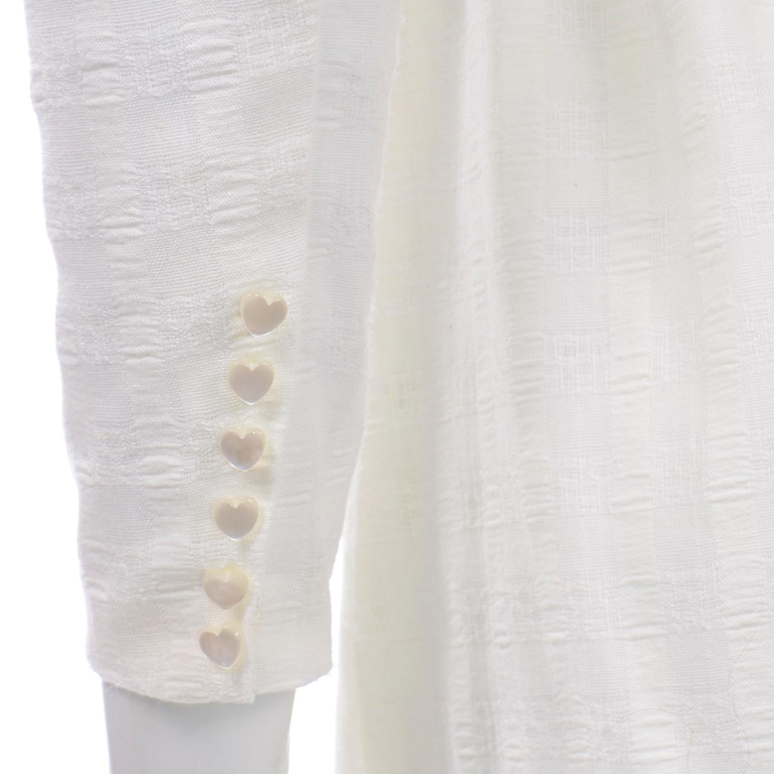 1970s Spring Bride Victorian Inspired Vintage Ivory Cotton Applique Maxi Dress 6