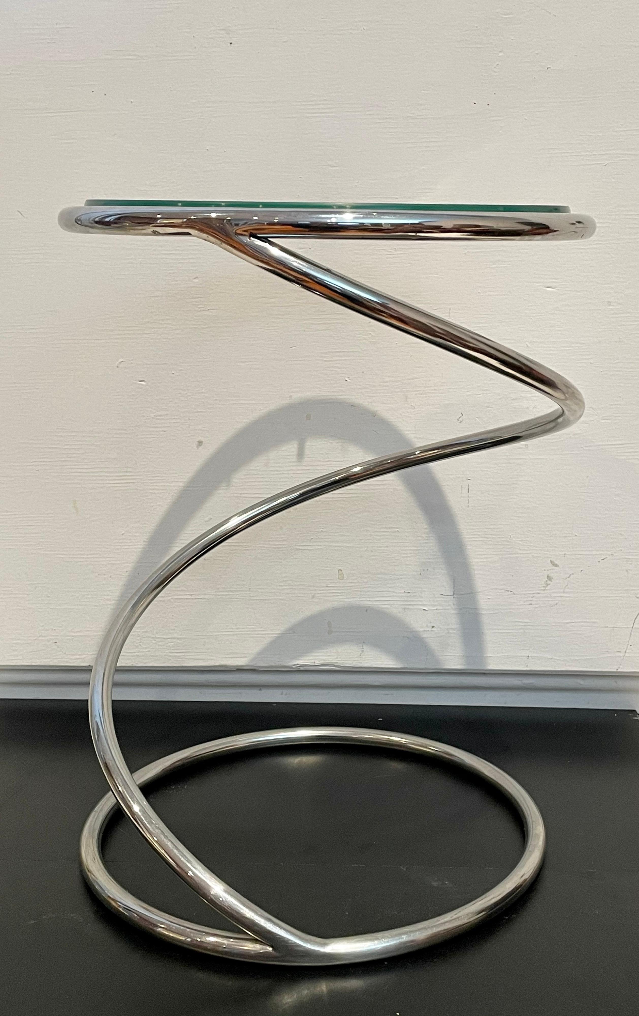 American 1970s Spring Cocktail Table Designed by Leon Rosen for Pace