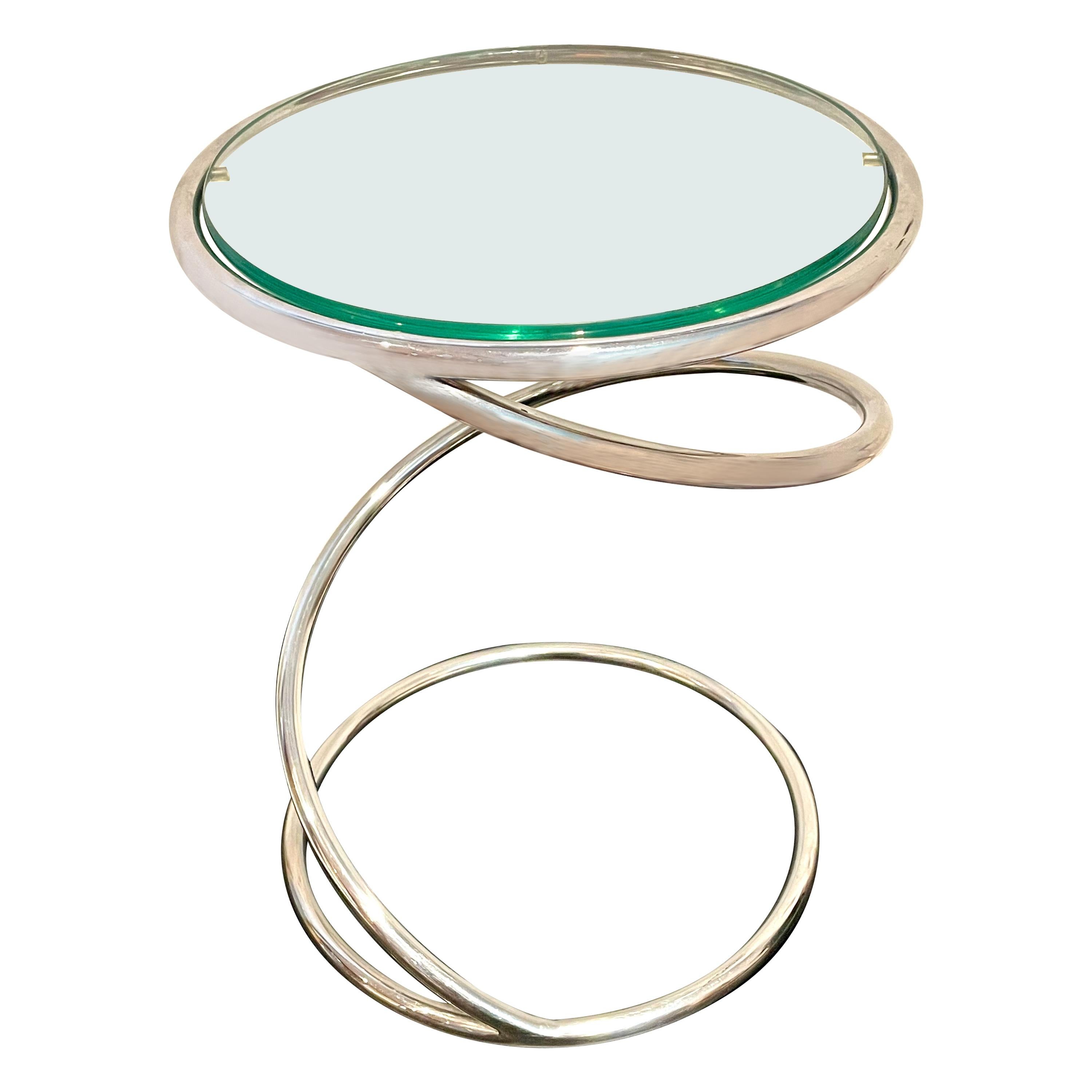1970s Spring Cocktail Table Designed by Leon Rosen for Pace