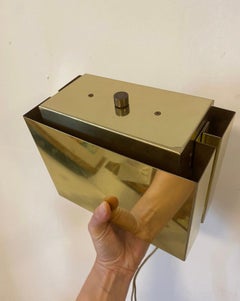 1970s springer style halogen wall sconce pair