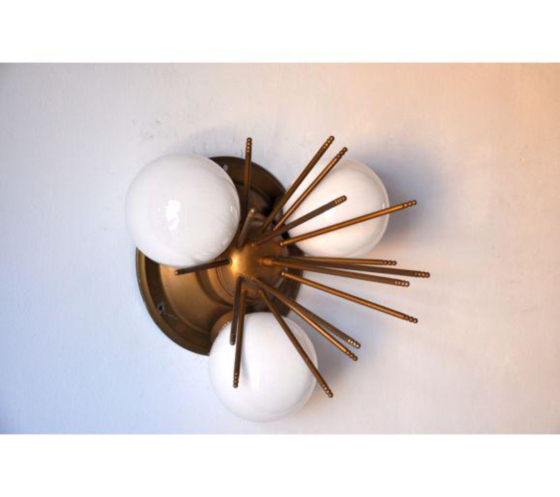 Hollywood Regency 1970s Sputnik Wall Lamp, Italy For Sale