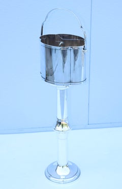 1970's St James Silver-Plate Wine Bucket with Stand from Brazil