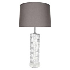 1970s Stacked Lucite Block Lamp in the Style of Karl Springer