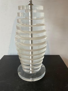 1970s Stacked Lucite Lamp