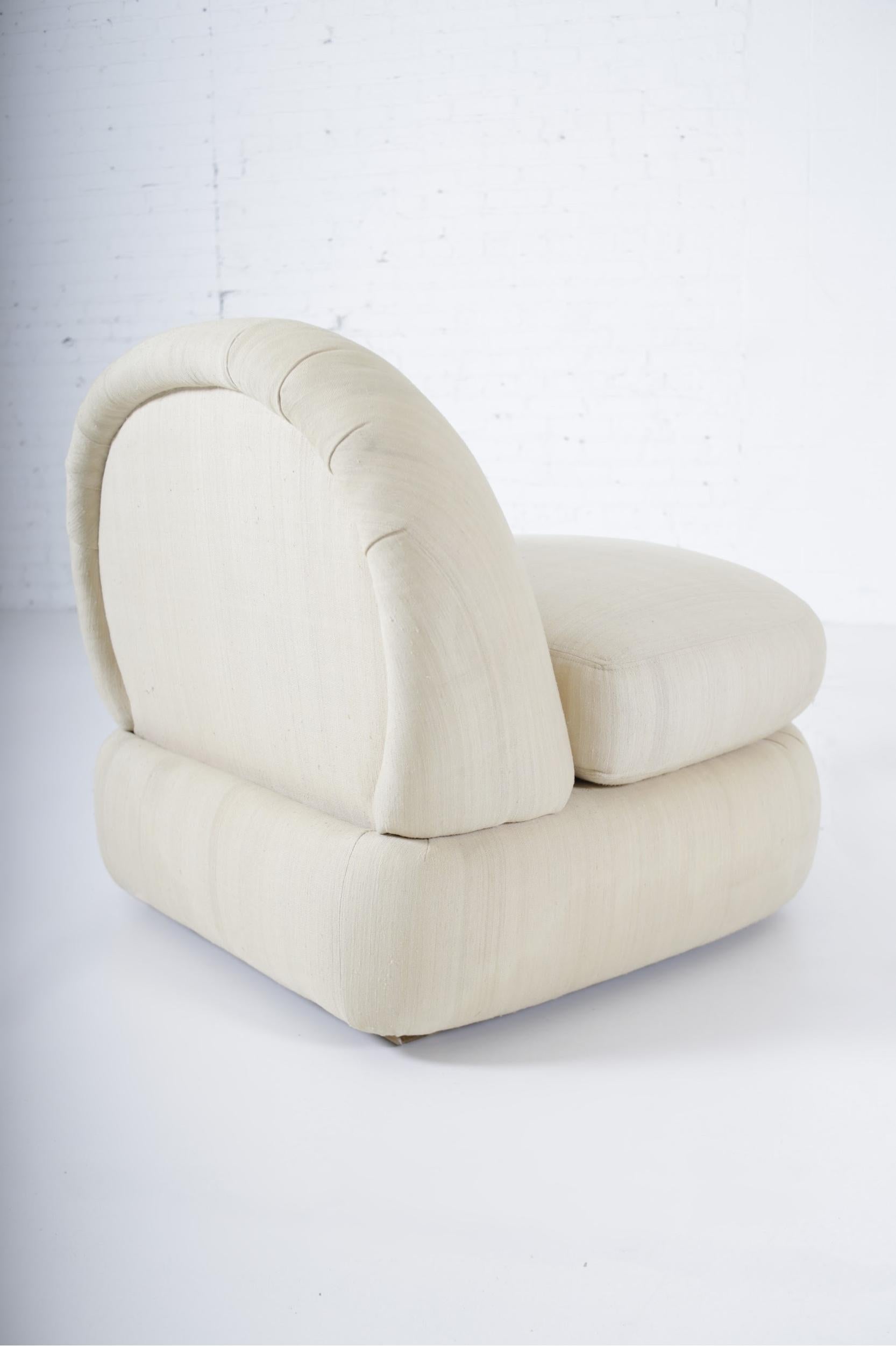Post-Modern 1970s Stacked Pouf Slipper Chairs