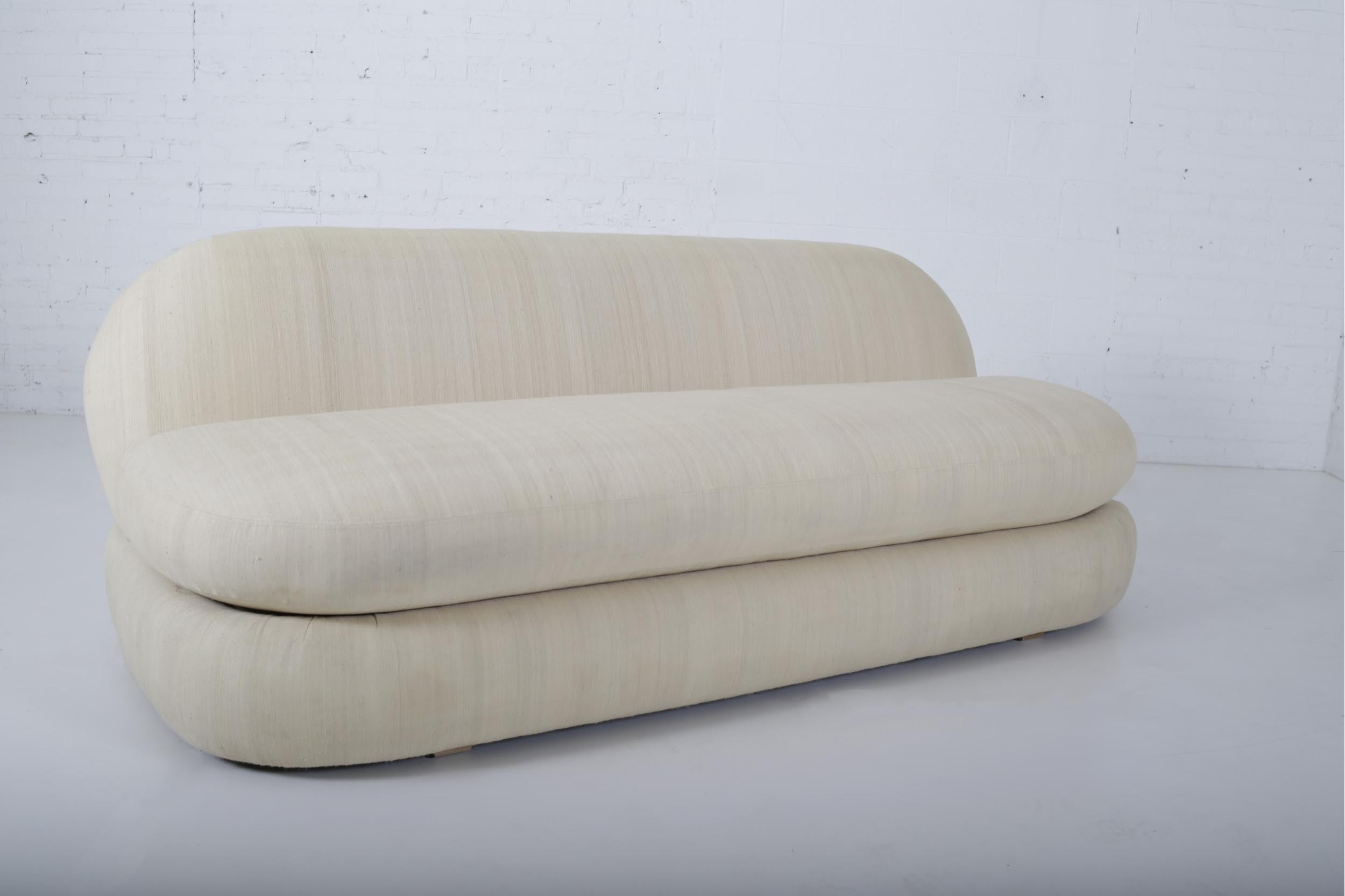 Post-Modern 1970s Stacked Pouf Slipper Sofa