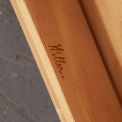 chaises à manger empilables en hêtre des années 1970 par Hiller:: lot de douze