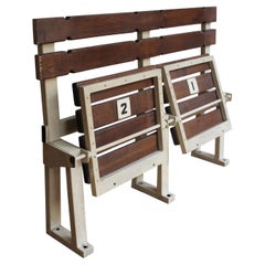 1970's Stadium bench, seat No. 1 and No. 2