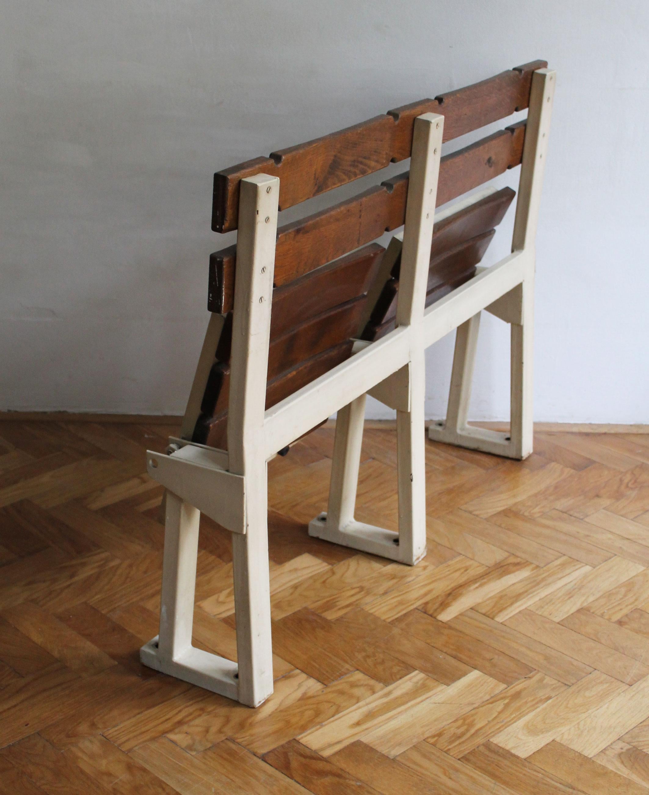 Late 20th Century 1970's Stadium bench, seats No. 9 and No. 10 For Sale