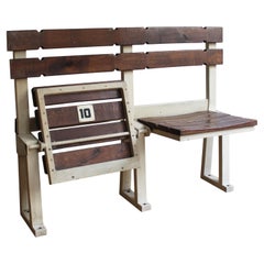 1970's Stadium bench, seats No. 9 and No. 10
