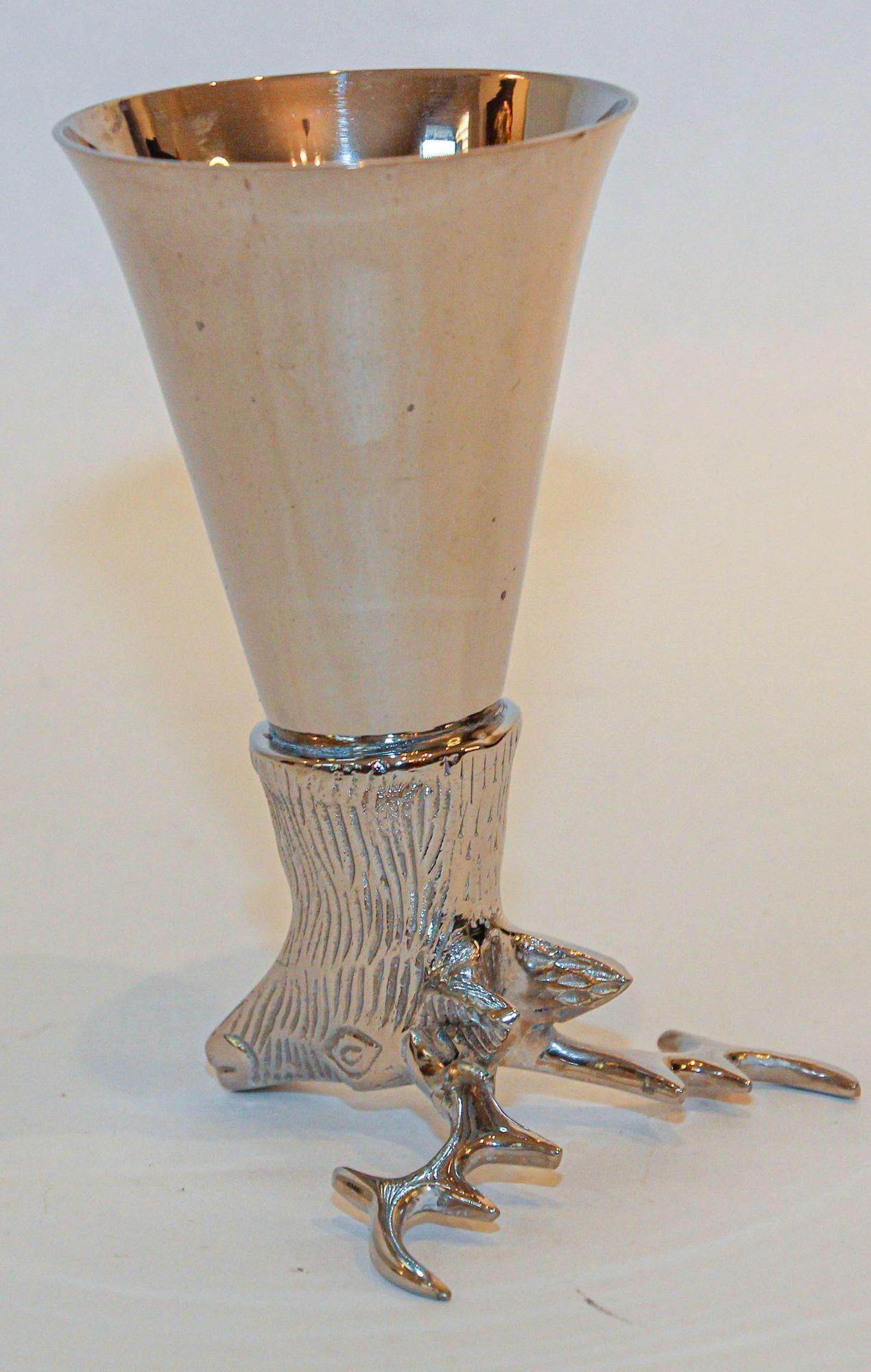 Stag Elk Silver Stirrup Cup Goblet Hunting Equestrian Barware Decor 1970s For Sale 5
