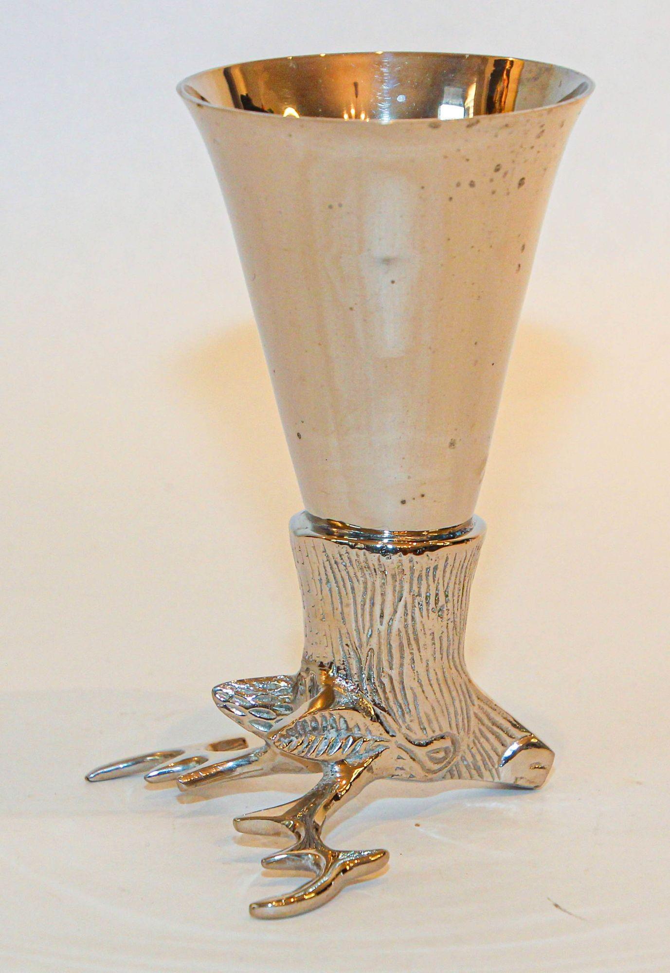 Stag Elk Silver Stirrup Cup Goblet Hunting Equestrian Barware Decor 1970s For Sale 6