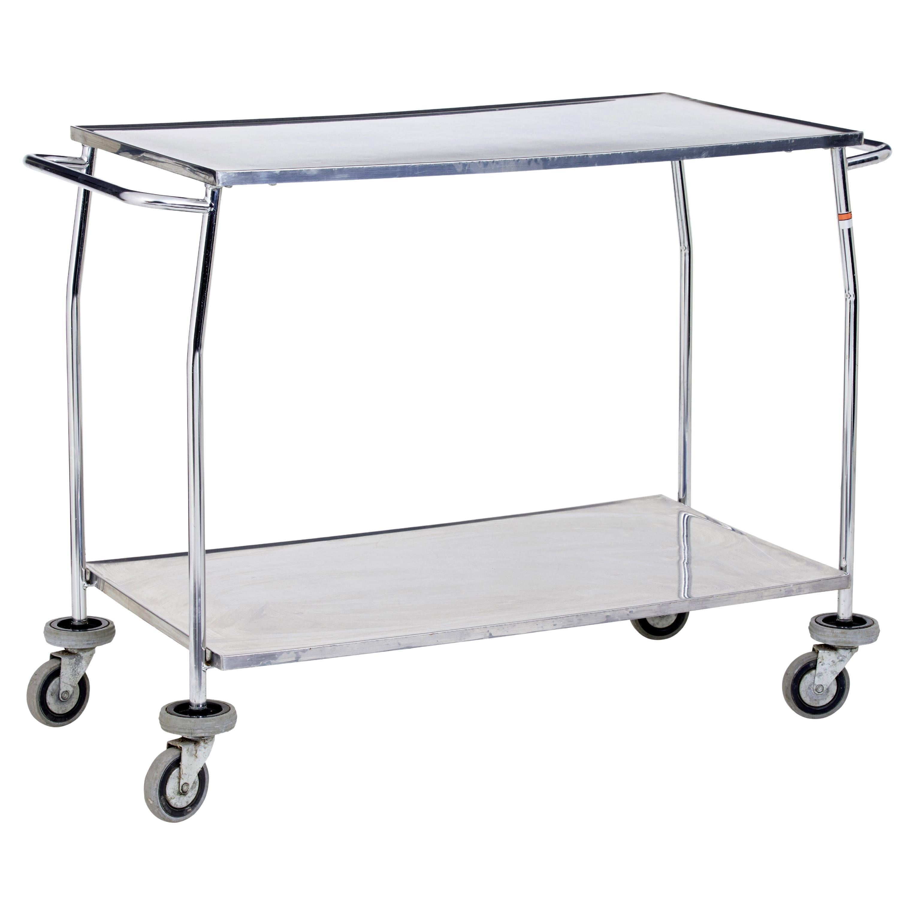1970’s stainless steel medical trolley For Sale
