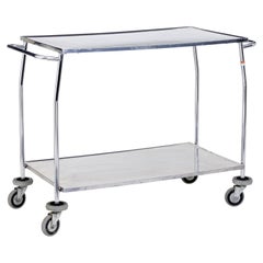 Retro 1970’s stainless steel medical trolley