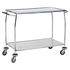 Carrello medico in acciaio inossidabile degli anni '70