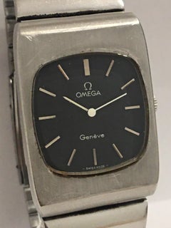 1970s Stainless Steel Omega Geneve Mechanical Watch