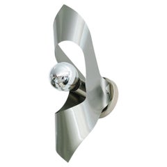 Retro 1970s Stainless Steel Sconce
