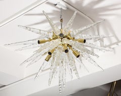 1970s Stalactite Murano Glass Ceiling Light