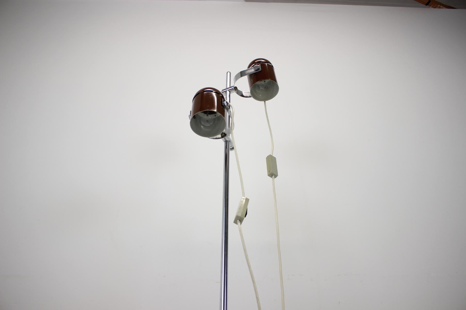 1970s Stanislav Indra Chrome Plated Floor Lamp, Czechoslovakia In Good Condition For Sale In Praha, CZ