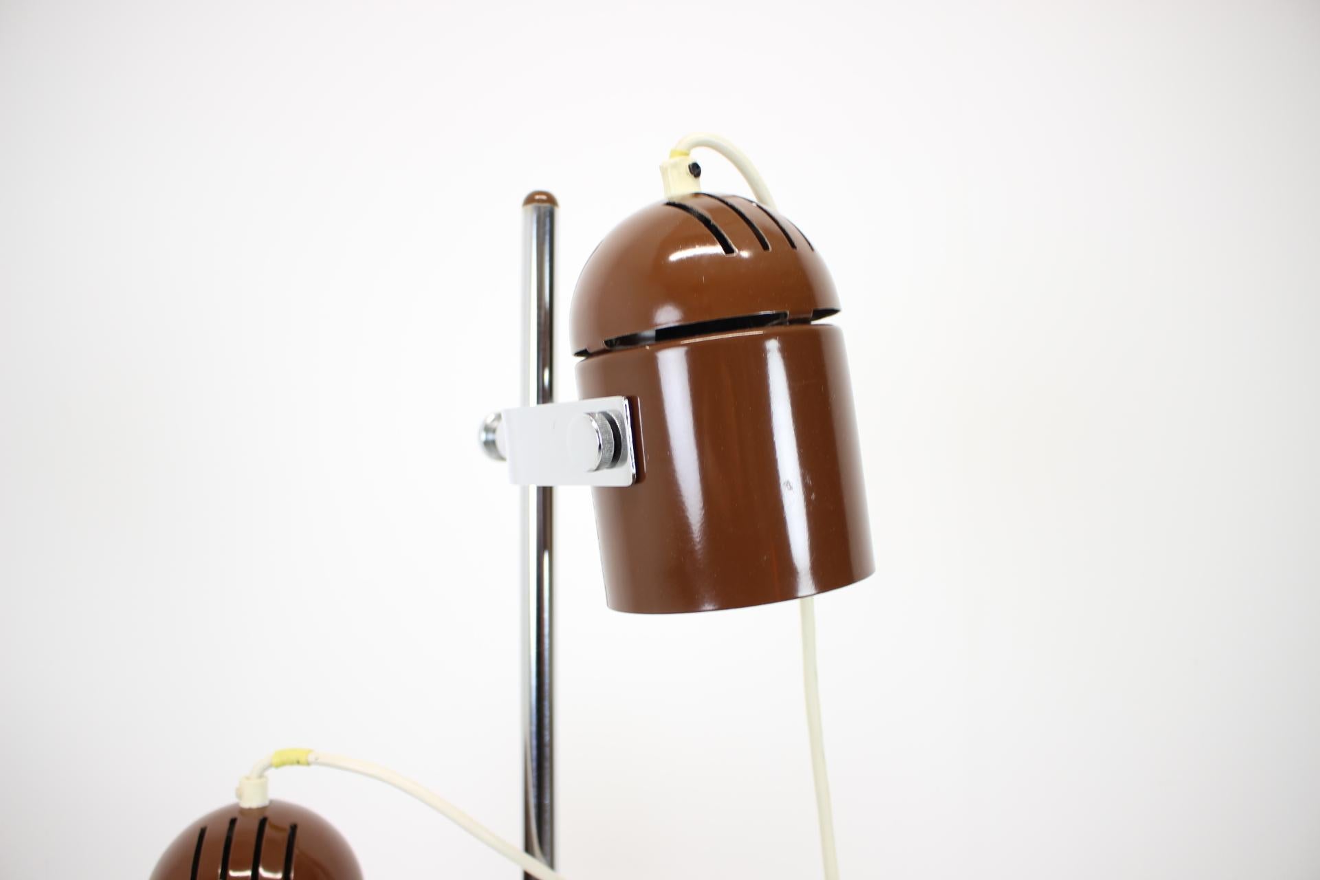 Late 20th Century 1970s Stanislav Indra Chrome Plated Floor Lamp, Czechoslovakia For Sale