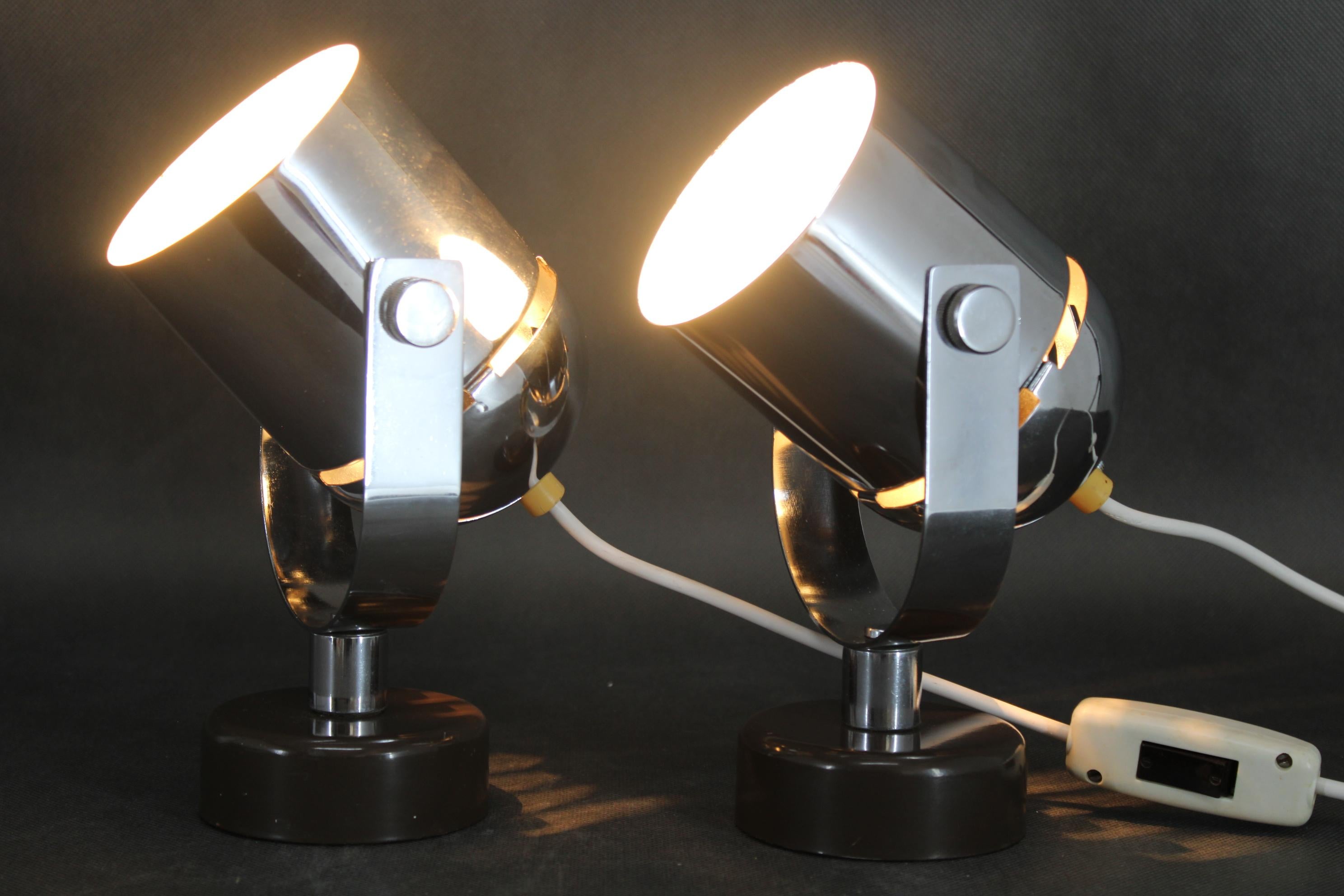 1970s Stanislav Indra Pair Of Wall lamps by Combi Lux, Czechoslovakia For Sale 4