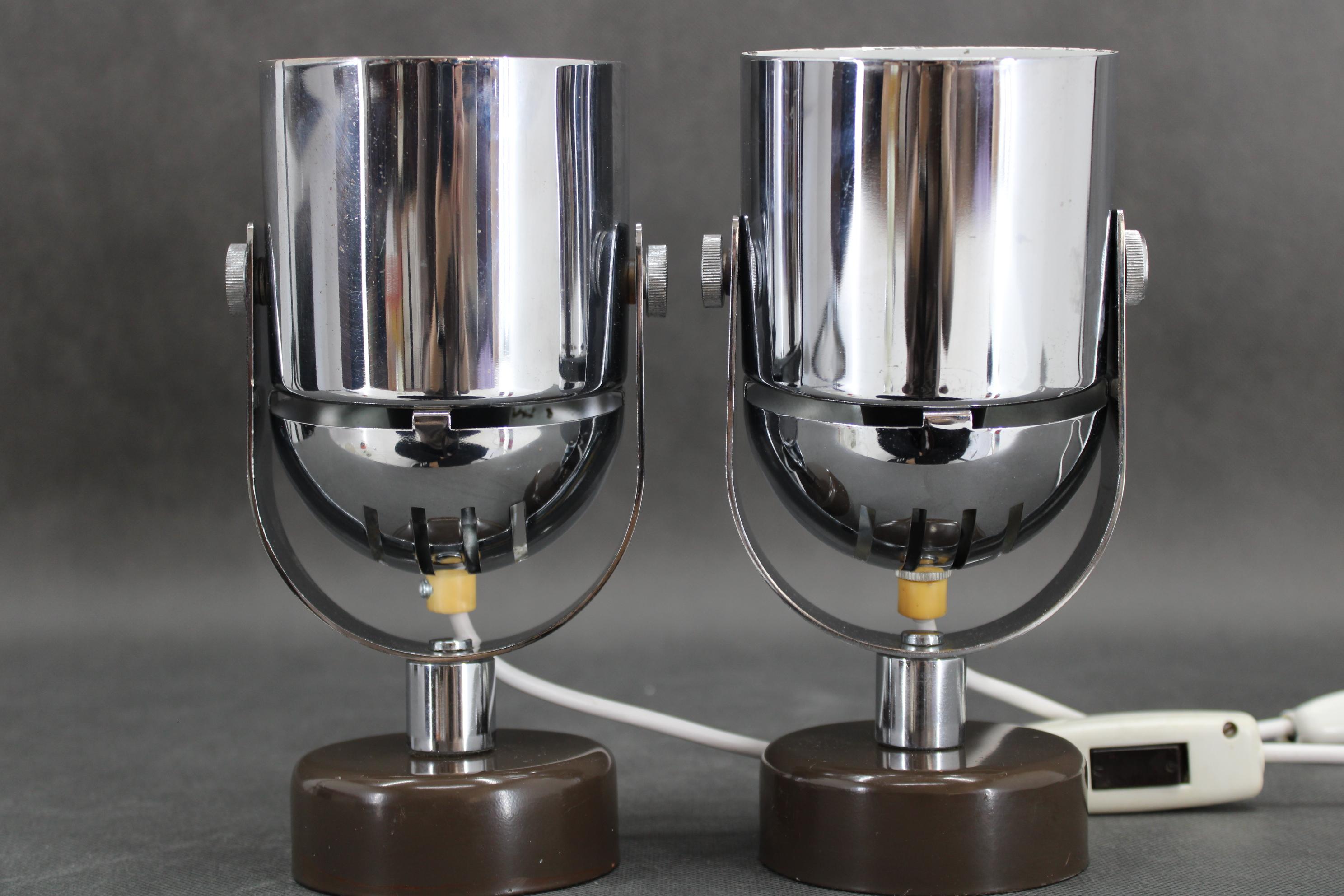 Late 20th Century 1970s Stanislav Indra Pair Of Wall lamps by Combi Lux, Czechoslovakia For Sale