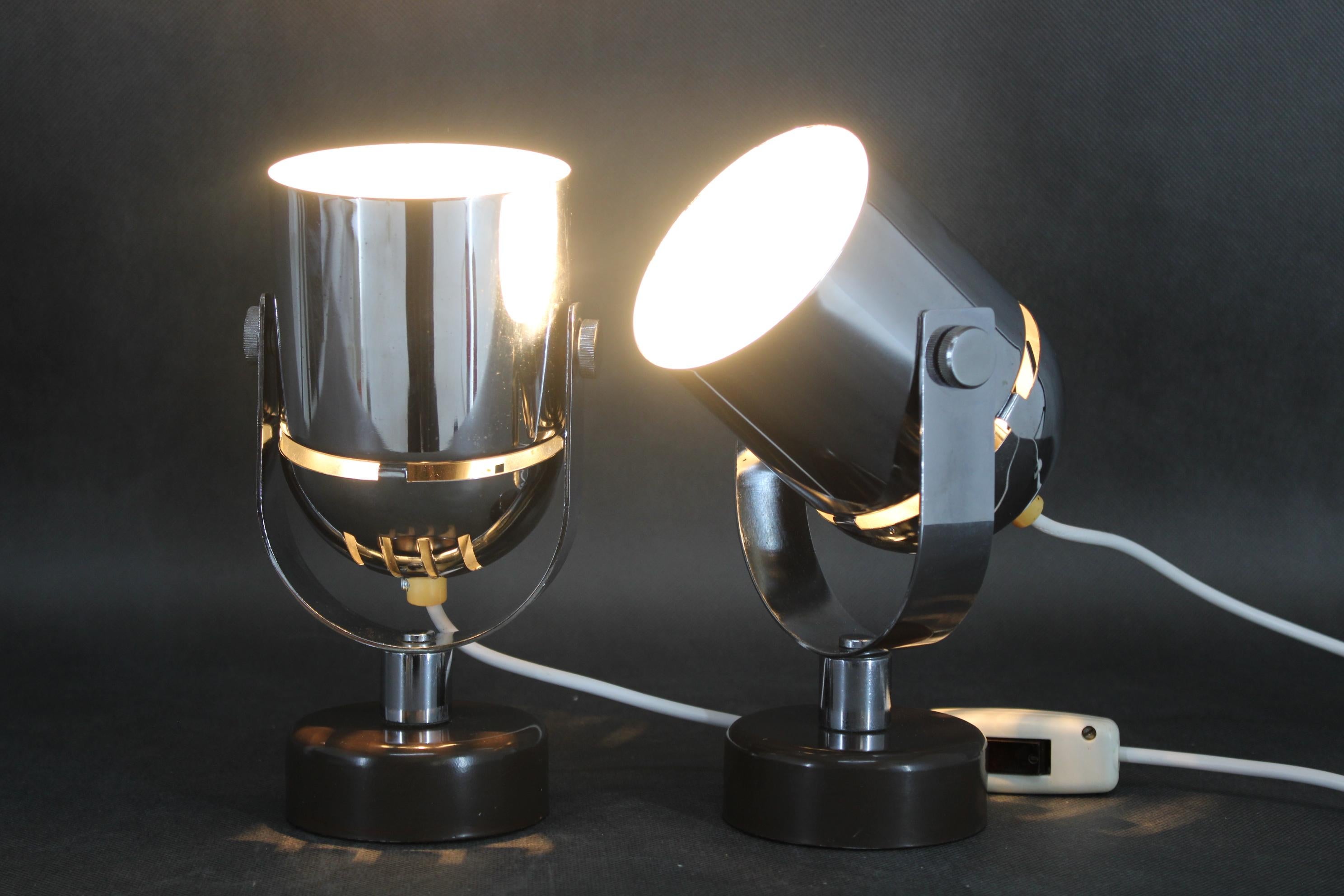 1970s Stanislav Indra Pair Of Wall lamps by Combi Lux, Czechoslovakia For Sale 3