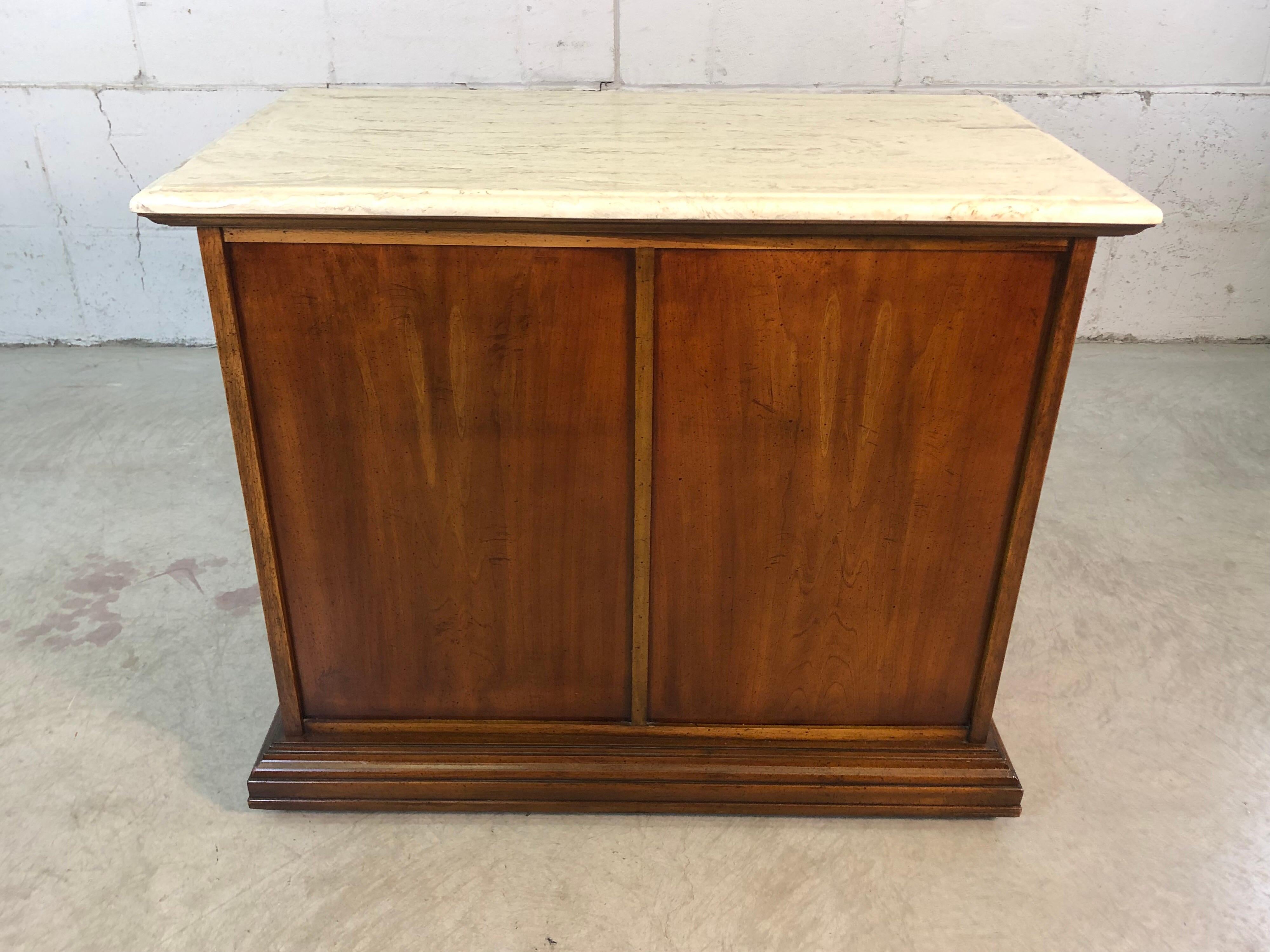 1970s Stanley Furniture Bar Console In Good Condition For Sale In Amherst, NH