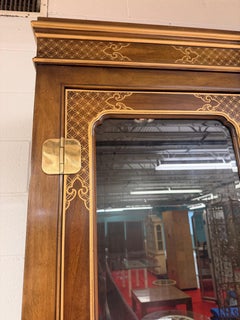 1970s Stately Chinoiserie China Cabinet From Heritage/Drexel Heritage