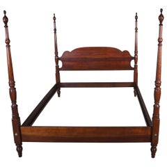 Letto a baldacchino Statton Old Towne Americana Cherry Georgian Queen Size del 1970
