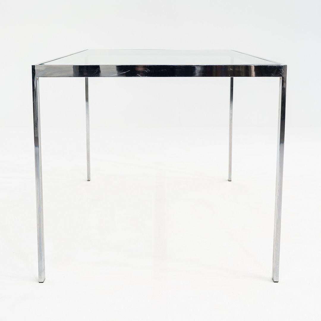 1970s Steel and Glass Dining or Conference Table Attributed to Jacob Epstein For Sale 4