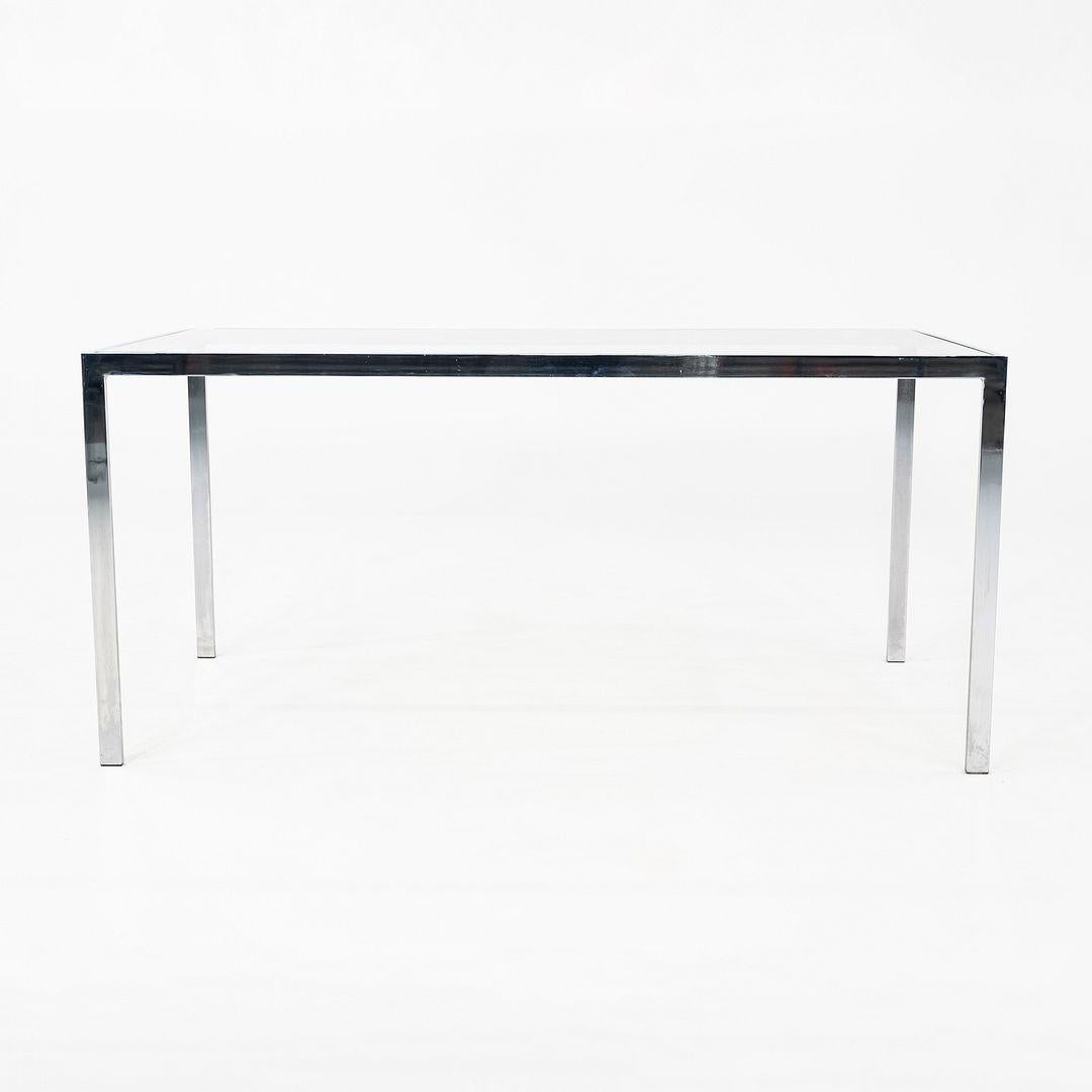 1970s Steel and Glass Dining or Conference Table Attributed to Jacob Epstein For Sale 5