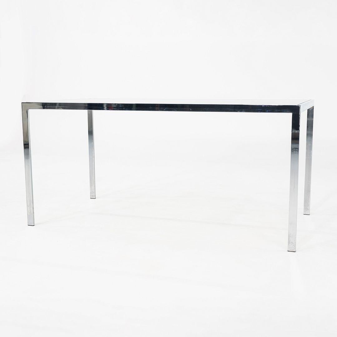 1970s Steel and Glass Dining or Conference Table Attributed to Jacob Epstein In Good Condition For Sale In Philadelphia, PA